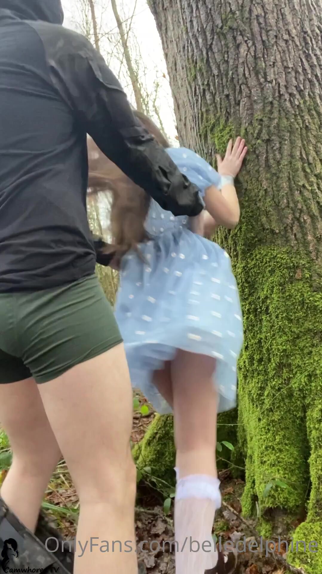 Belle Delphine & Rough Fucked then Facialed in woods